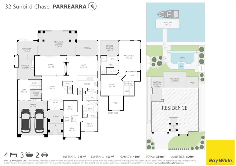 Floorplan of Homely house listing, 32 Sunbird Chase, Parrearra QLD 4575