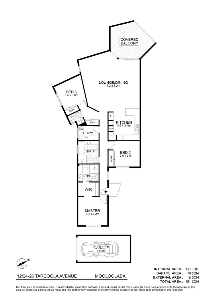 Floorplan of Homely unit listing, 12/24-26 Tarcoola Avenue, Mooloolaba QLD 4557