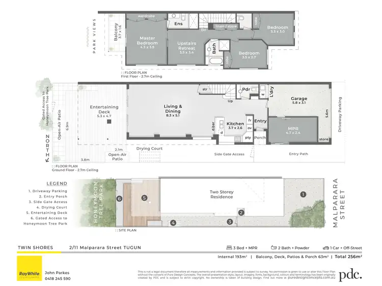 Floorplan of Homely semi-detached listing, 11A Malparara Street, Tugun QLD 4224