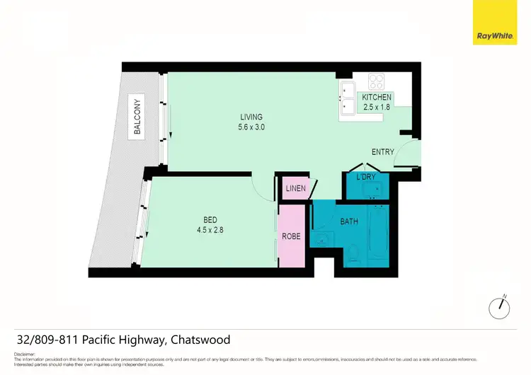 Floorplan of Homely unit listing, 32/809-811 Pacific Highway, Chatswood NSW 2067