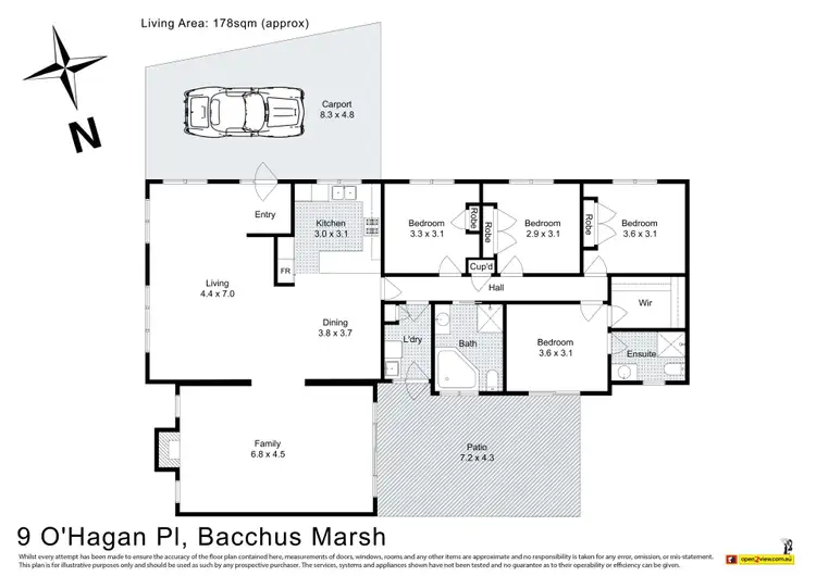 Floorplan of Homely house listing, 9 O'Hagan Place, Bacchus Marsh VIC 3340