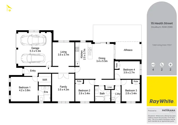 Floorplan of Homely house listing, 15 Heath Street, Goulburn NSW 2580