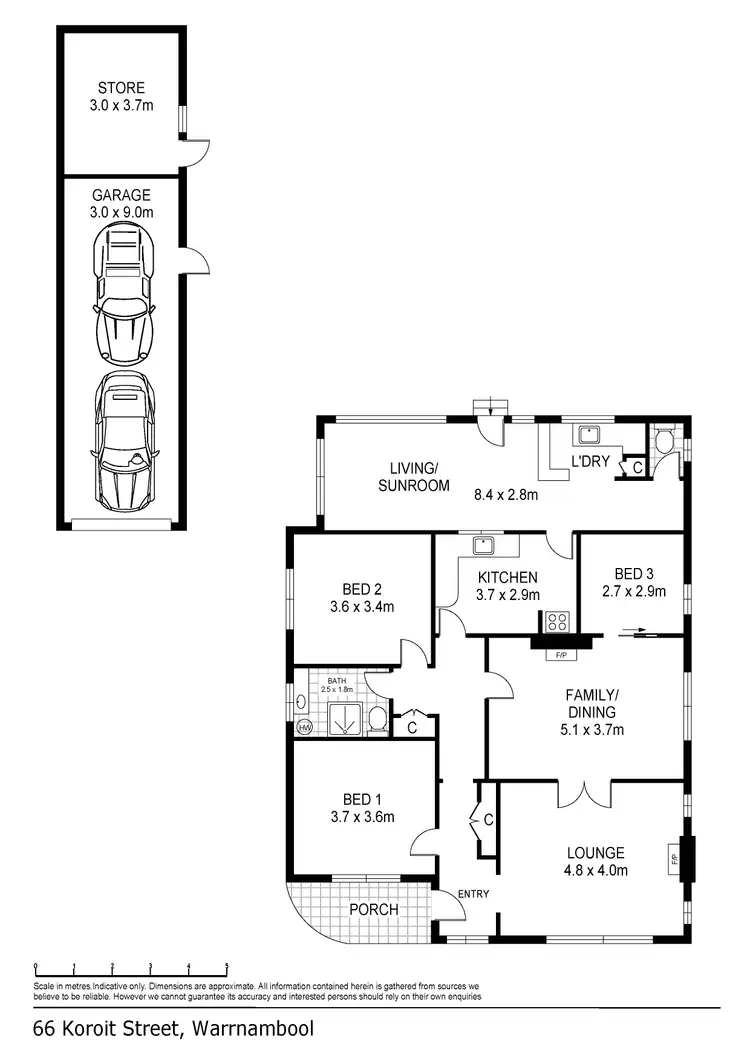 Floorplan of Homely house listing, 66 Koroit Street, Warrnambool VIC 3280