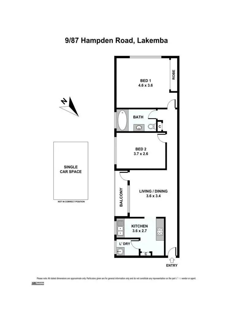 Floorplan of Homely apartment listing, 9/87 Hampden Road, Lakemba NSW 2195