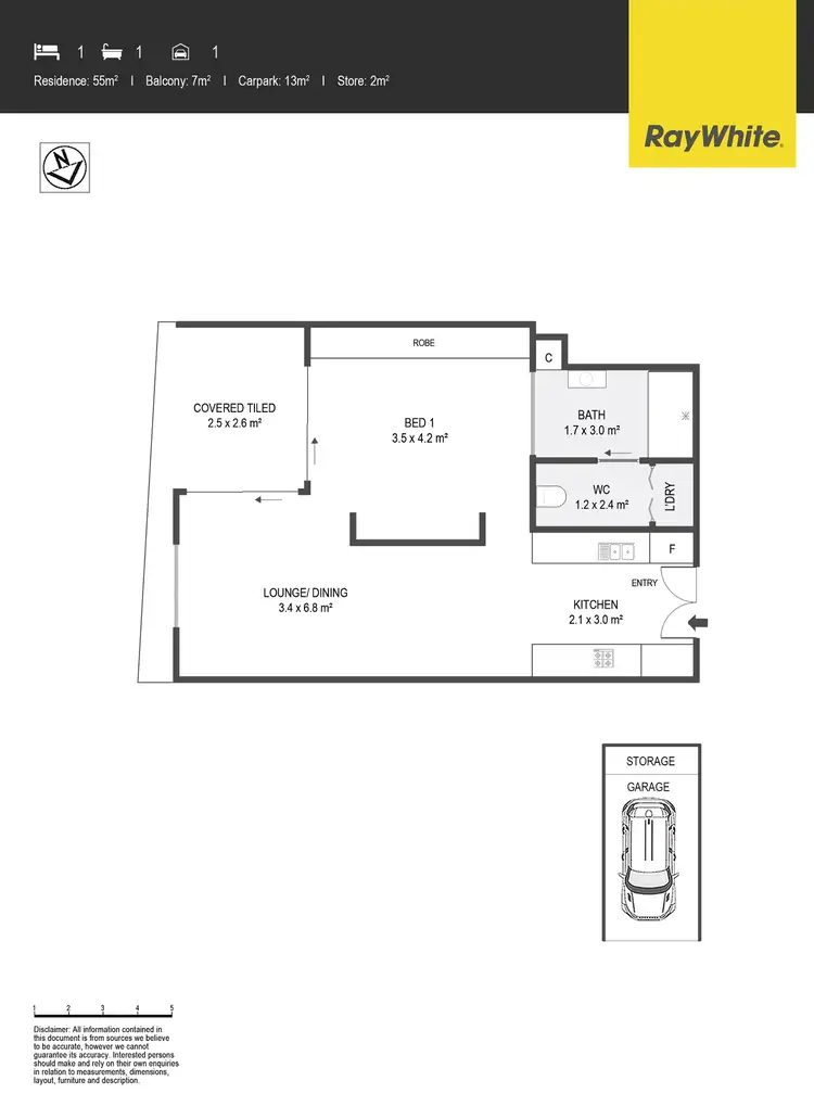 Floorplan of Homely apartment listing, 505/27 Lonsdale Street, Braddon ACT 2612