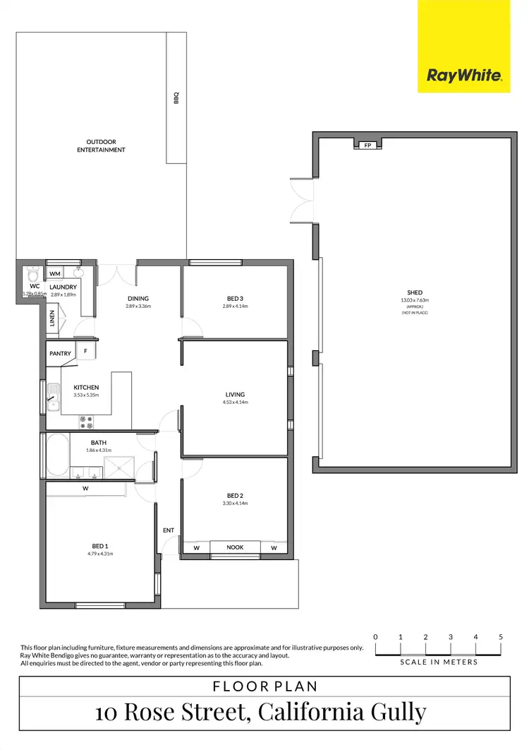 Floorplan of Homely house listing, 10 Rose Street, California Gully VIC 3556