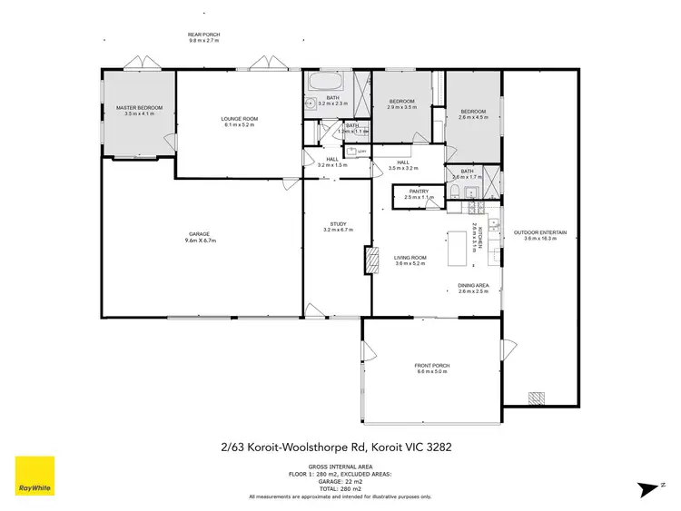Floorplan of Homely house listing, 2/63 Koroit-Woolsthorpe Road, Koroit VIC 3282
