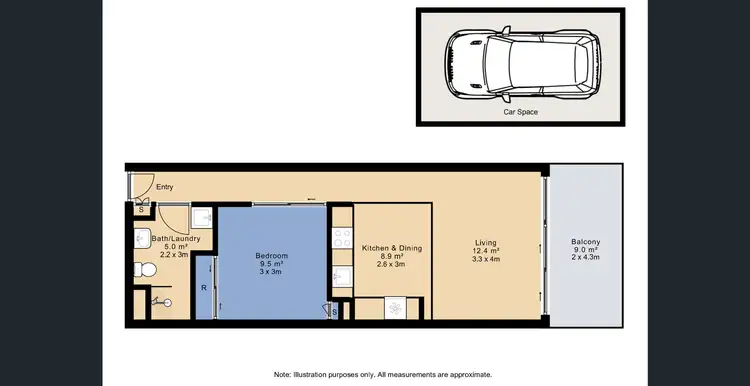 Floorplan of Homely apartment listing, 2204/35 Burdett Street, Albion QLD 4010