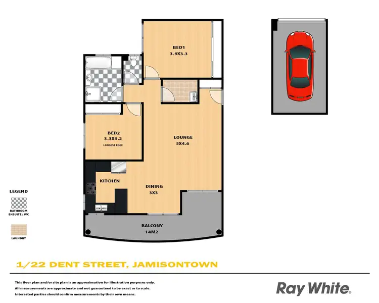 Floorplan of Homely unit listing, 1/22-24 Dent Street, Jamisontown NSW 2750