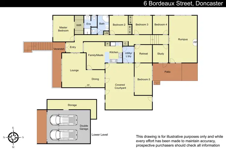 Floorplan of Homely house listing, 6 Bordeaux Street, Doncaster VIC 3108