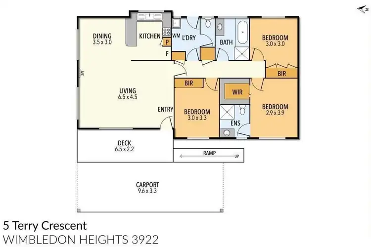 Floorplan of Homely house listing, 5 Terry Crescent, Wimbledon Heights VIC 3922