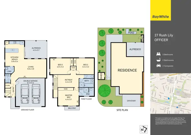 Floorplan of Homely house listing, 27 Rush Lily Drive, Officer VIC 3809