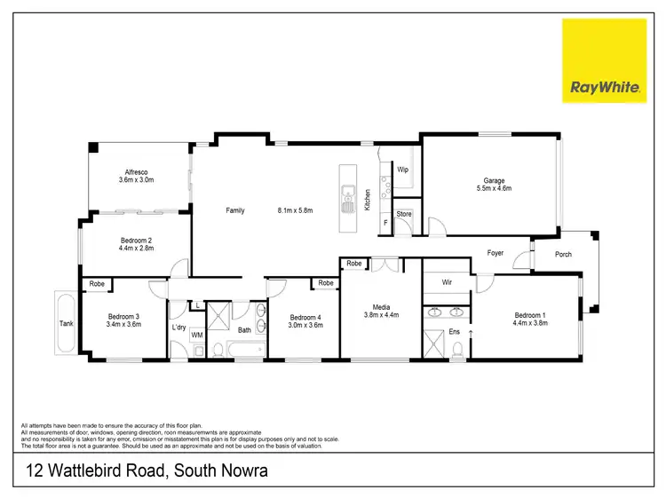 Floorplan of Homely house listing, 12 Wattlebird Road, South Nowra NSW 2541