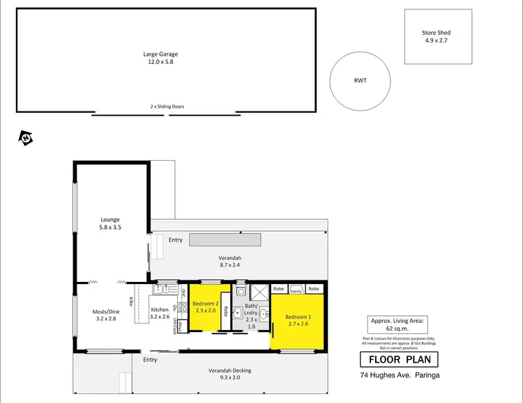 Floorplan of Homely house listing, 73 Hughes Avenue, Paringa SA 5340