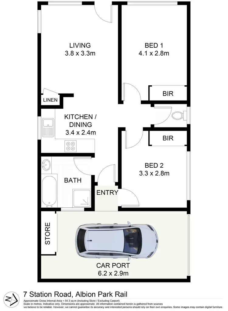 Floorplan of Homely villa listing, 3/7 Station Road, Albion Park Rail NSW 2527