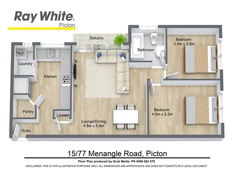 Floorplan of Homely unit listing, 15/77 Menangle Street, Picton NSW 2571