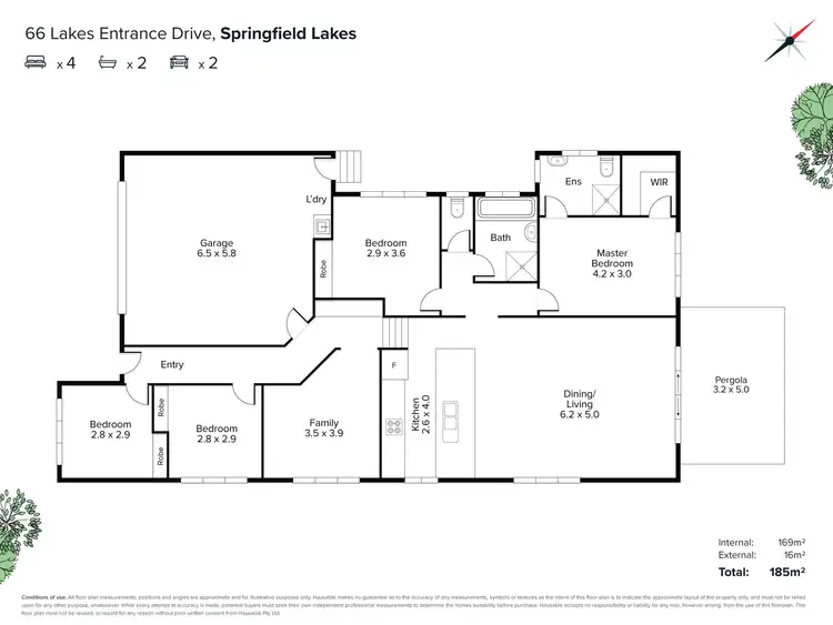 Floorplan of Homely house listing, 66 Lakes Entrance Drive, Springfield Lakes QLD 4300
