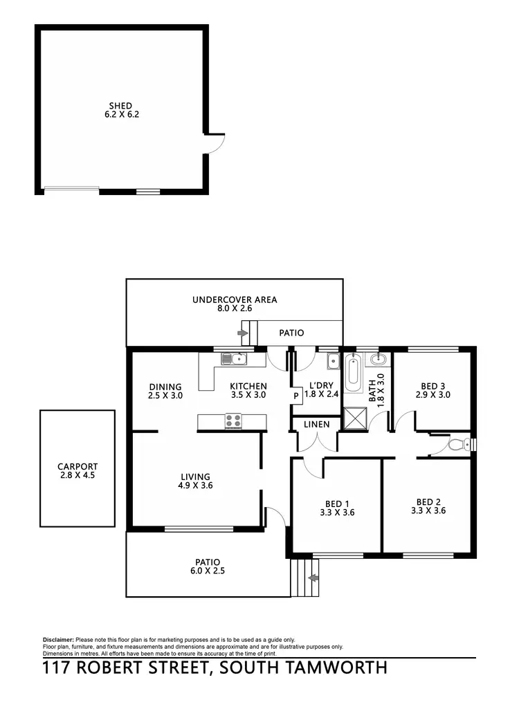 Floorplan of Homely house listing, 117 Robert Street, Tamworth NSW 2340