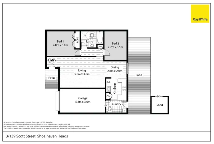 Floorplan of Homely unit listing, 3/139 Scott Street, Shoalhaven Heads NSW 2535