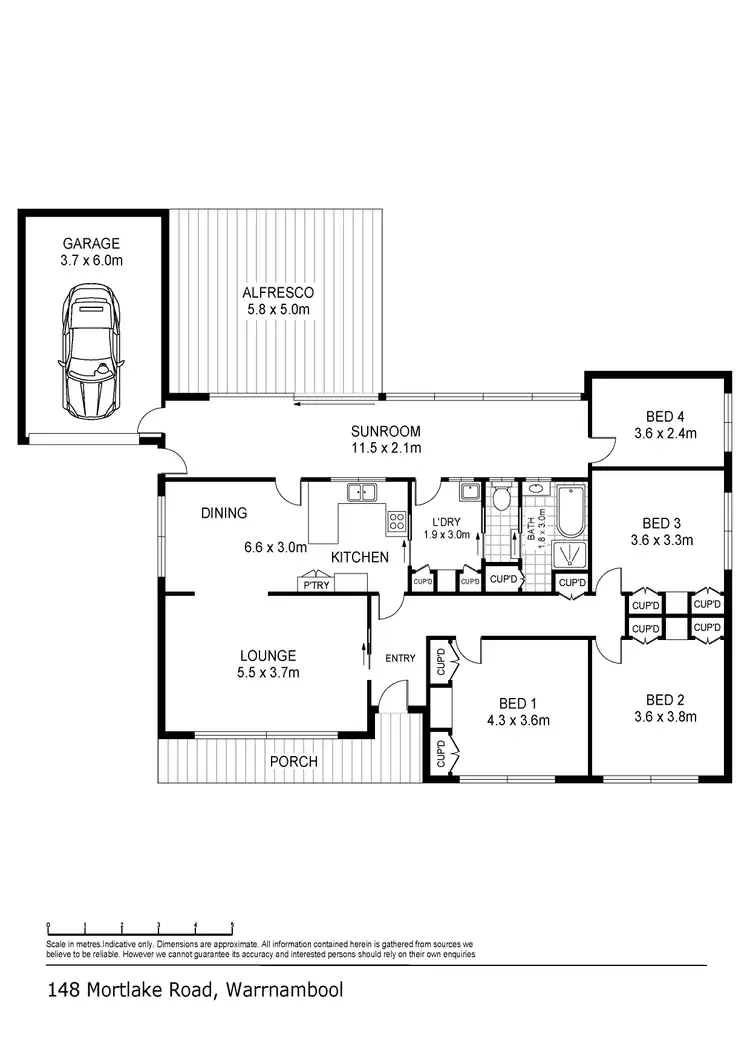 Floorplan of Homely house listing, 148 Mortlake Road, Warrnambool VIC 3280