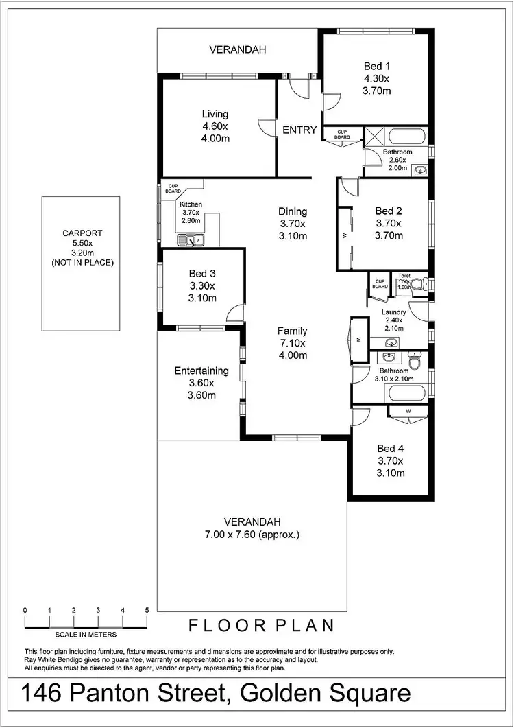 Floorplan of Homely house listing, 146 Panton Street, Golden Square VIC 3555