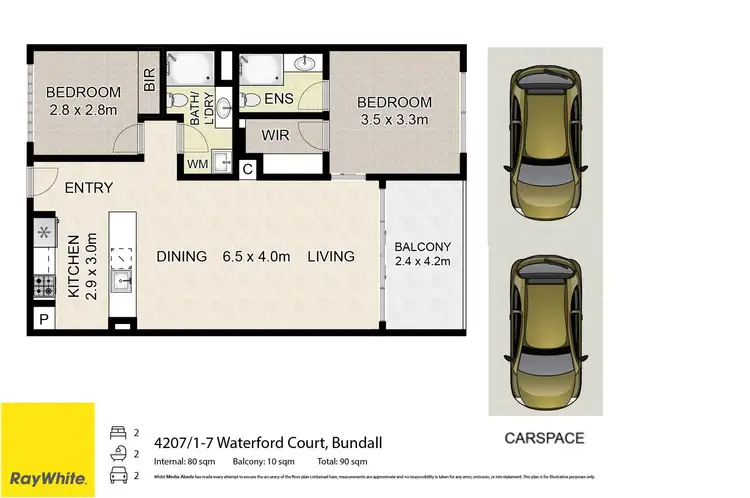 Floorplan of Homely apartment listing, 4207/1-7 Waterford Court, Bundall QLD 4217