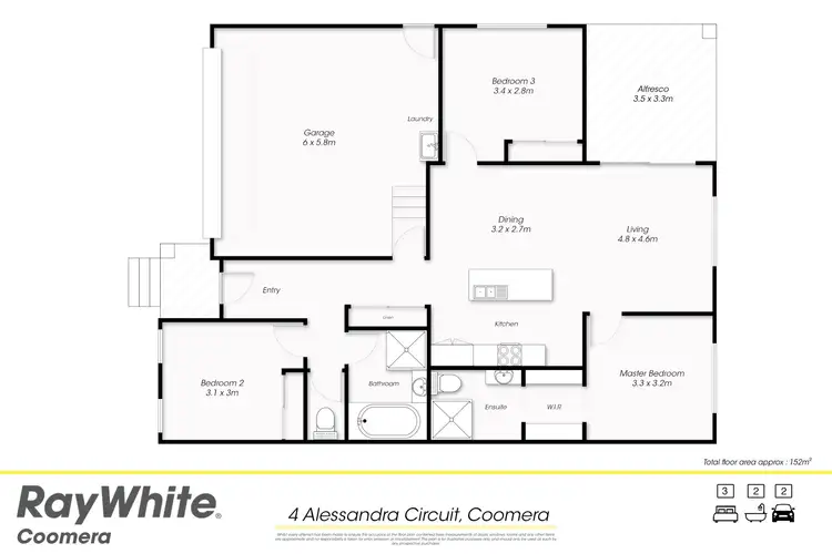 Floorplan of Homely semi-detached listing, 4 Alessandra Circuit, Coomera QLD 4209