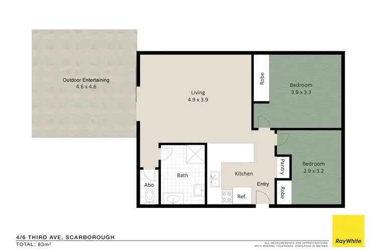 Floorplan of Homely unit listing, 4/6 Third Avenue, Scarborough QLD 4020