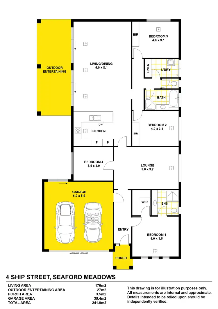 Floorplan of Homely house listing, 4 Ship Street, Seaford Meadows SA 5169