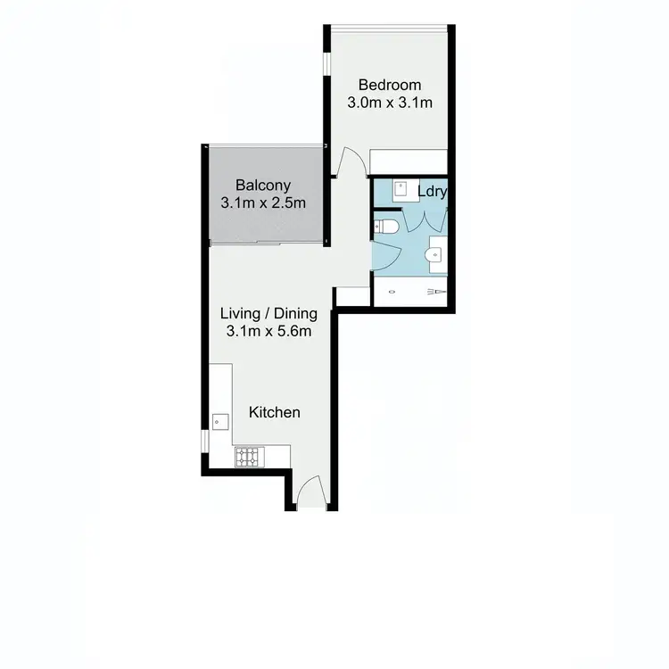 Floorplan of Homely apartment listing, 1059/16 Hamilton Place, Bowen Hills QLD 4006