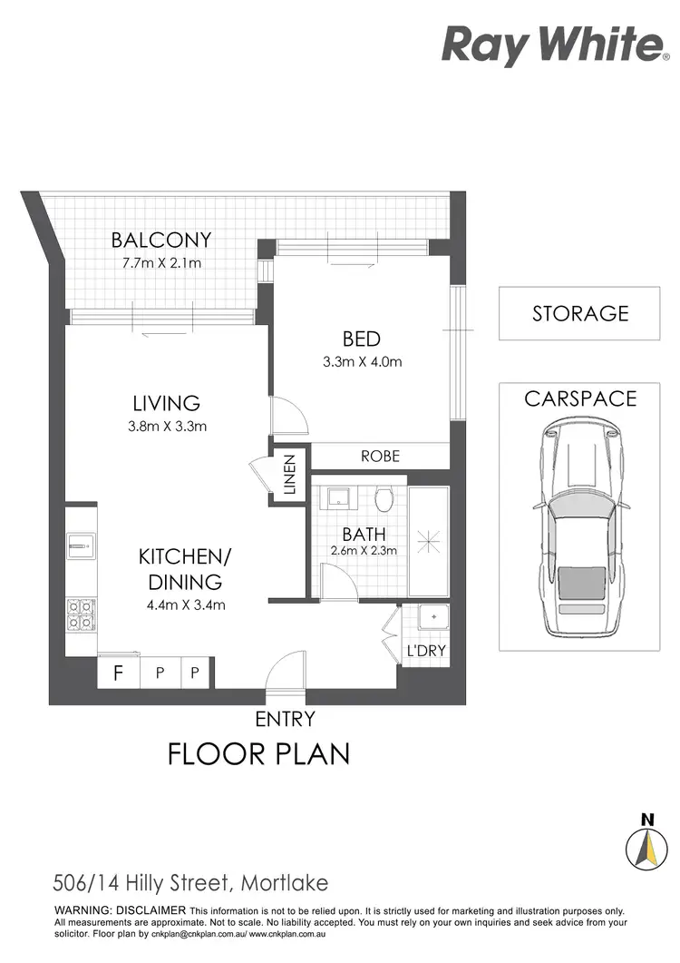 Floorplan of Homely apartment listing, 506/14 Hilly Street, Mortlake NSW 2137
