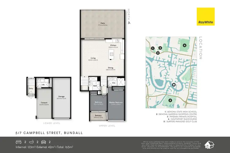 Floorplan of Homely townhouse listing, 5/7 Campbell Street, Sorrento QLD 4217