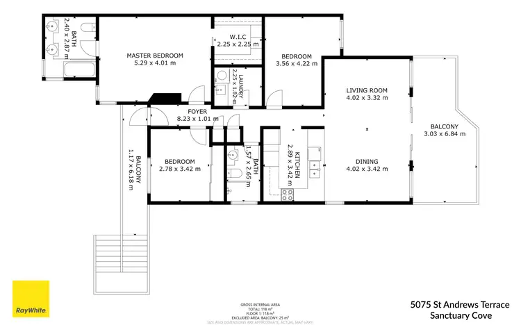 Floorplan of Homely apartment listing, 5075 St Andrews Terrace, Sanctuary Cove QLD 4212