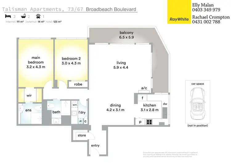 Floorplan of Homely unit listing, 73/67-71 Broadbeach Boulevard, Broadbeach QLD 4218