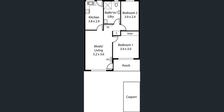 Floorplan of Homely unit listing, 14/116 Lipsett Terrace, Brooklyn Park SA 5032