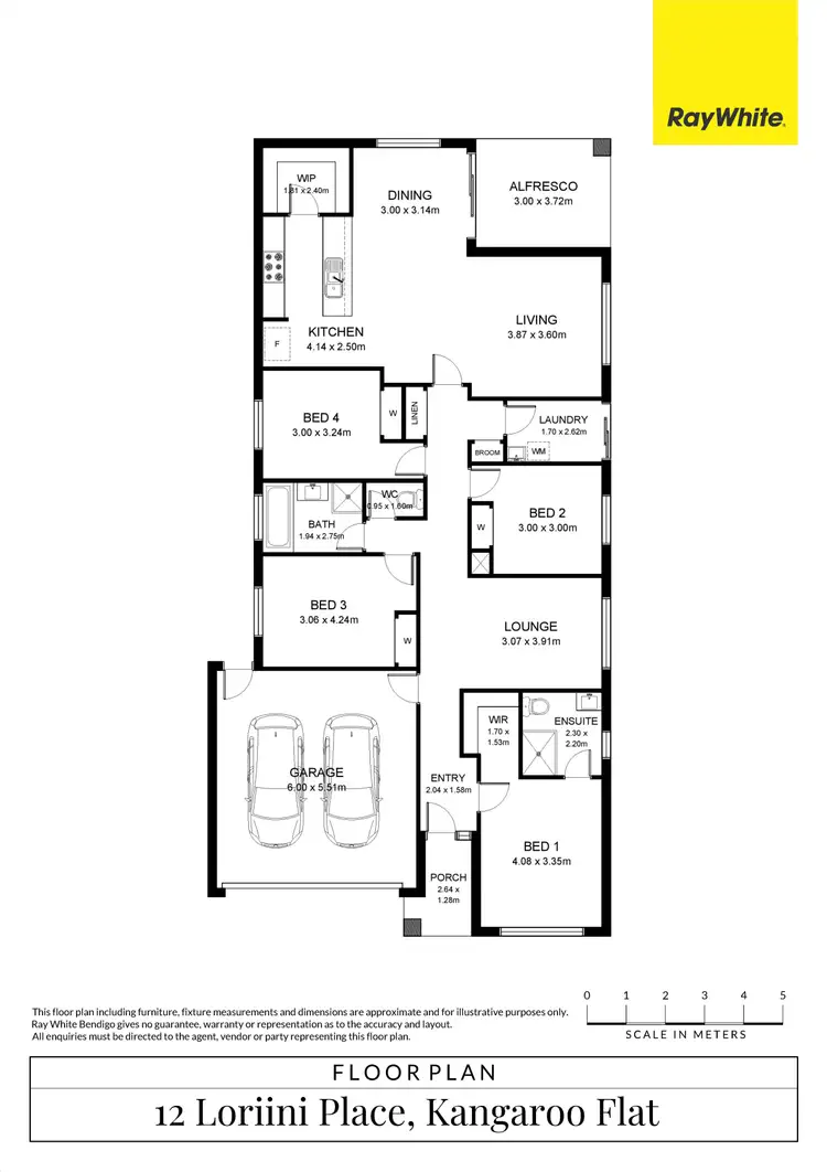 Floorplan of Homely house listing, 12 Loriini Place, Kangaroo Flat VIC 3555