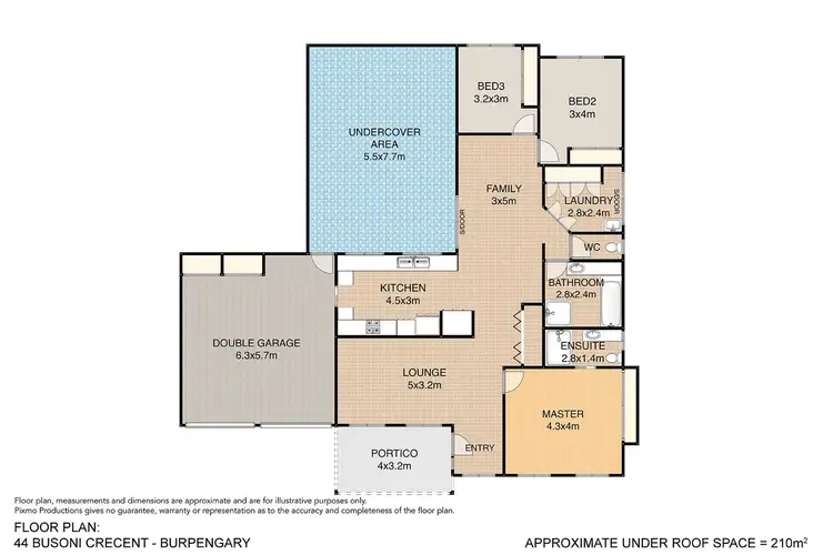 Floorplan of Homely house listing, 44 Busoni Crescent, Burpengary QLD 4505