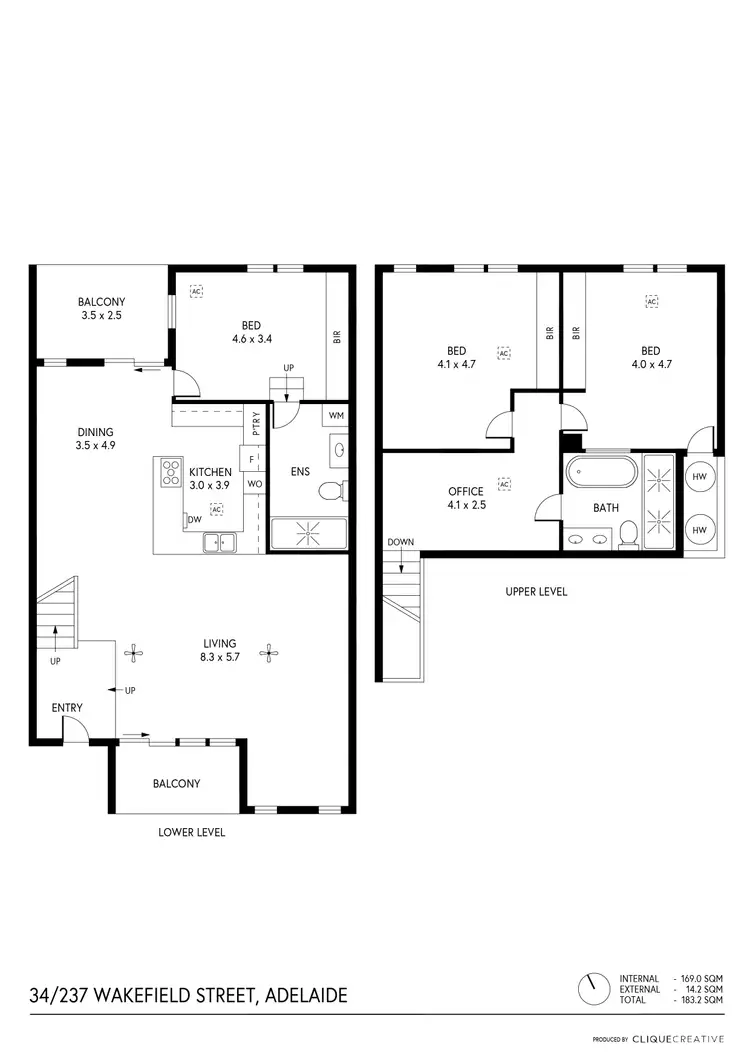 Floorplan of Homely apartment listing, 34/237 Wakefield Street, Adelaide SA 5000