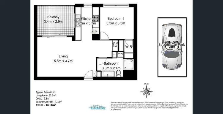 Floorplan of Homely apartment listing, 803/56 Prospect Street, Fortitude Valley QLD 4006