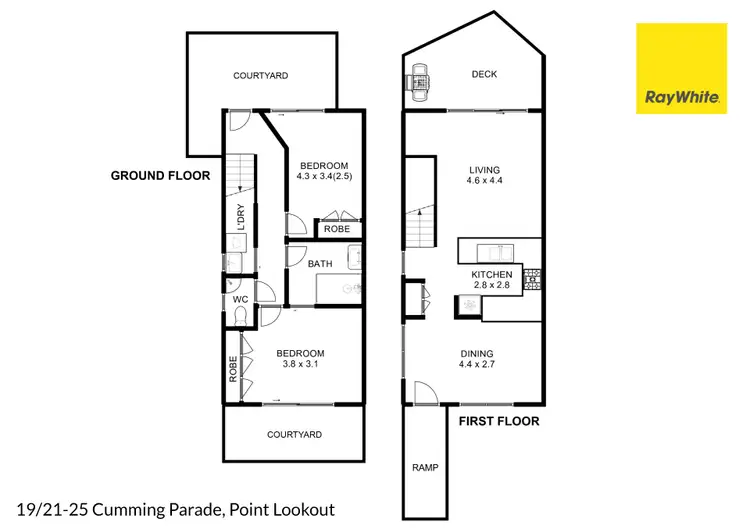 Floorplan of Homely townhouse listing, 19/21-25 Cumming Parade, Point Lookout QLD 4183