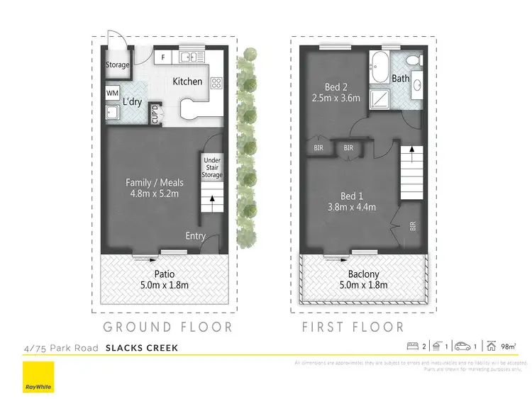 Floorplan of Homely townhouse listing, 4/75 Park Road, Slacks Creek QLD 4127