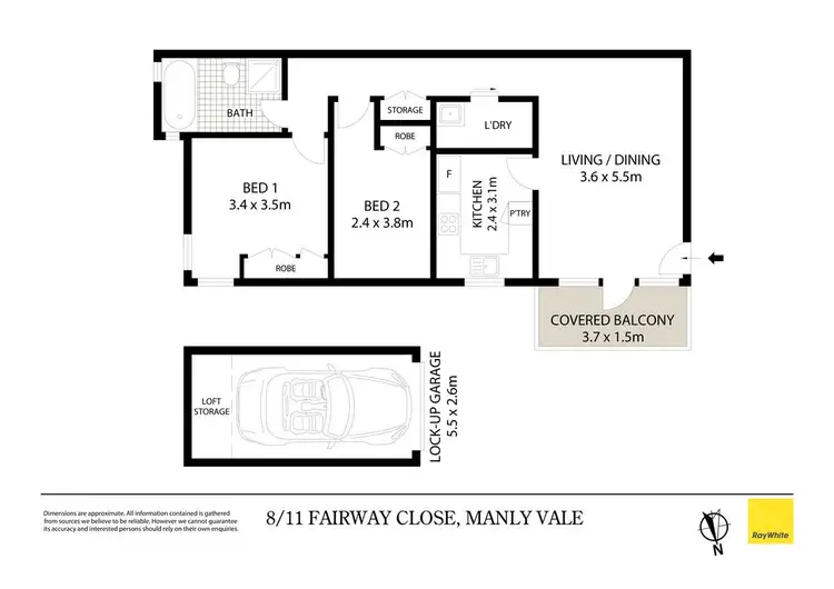 Floorplan of Homely unit listing, 8/11 Fairway Close, Manly Vale NSW 2093