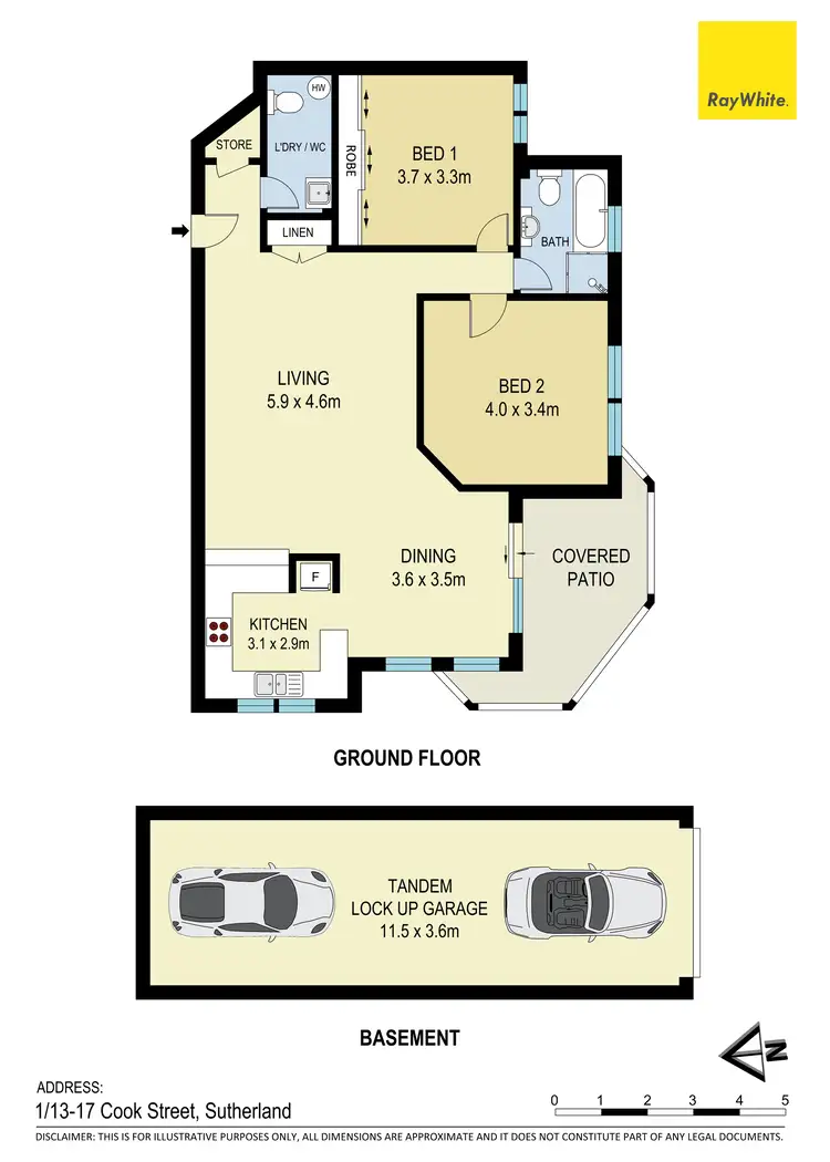 Floorplan of Homely unit listing, 1/13-17 Cook Street, Sutherland NSW 2232
