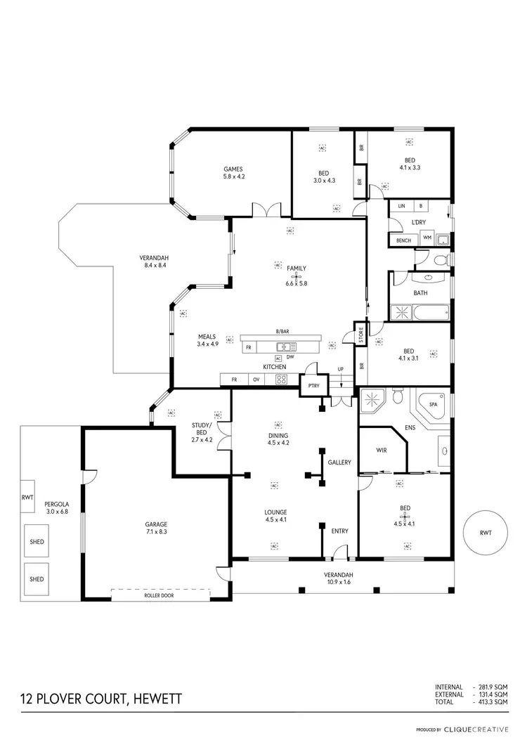 Floorplan of Homely house listing, 12 Plover Court, Hewett SA 5118