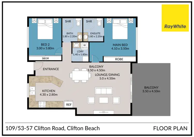 Floorplan of Homely unit listing, 109/53-57 Clifton Road, Clifton Beach QLD 4879