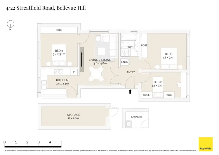 Floorplan of Homely apartment listing, 4/22 Streatfield Road, Bellevue Hill NSW 2023