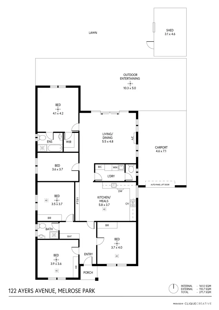 Floorplan of Homely house listing, 122 Ayers Avenue, Melrose Park SA 5039
