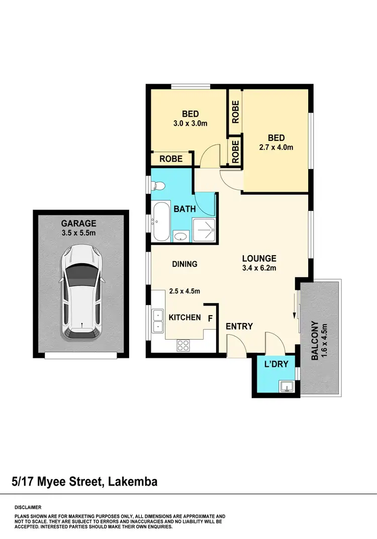Floorplan of Homely unit listing, Unit 5./17 Myee Street, Lakemba NSW 2195