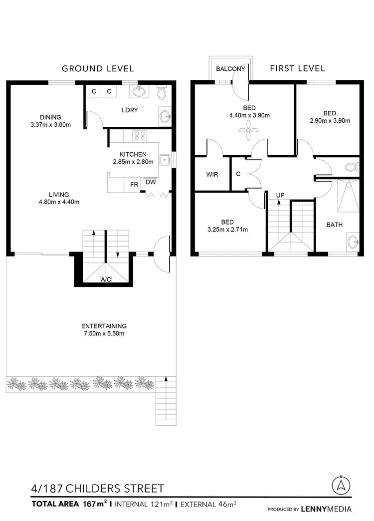 Floorplan of Homely house listing, 4/187 Childers Street, North Adelaide SA 5006