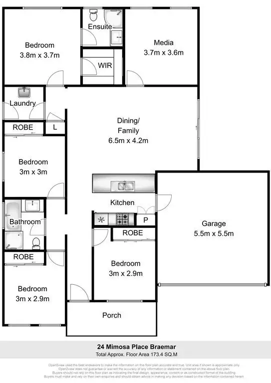 Floorplan of Homely house listing, 24 Mimosa Place, Braemar NSW 2575